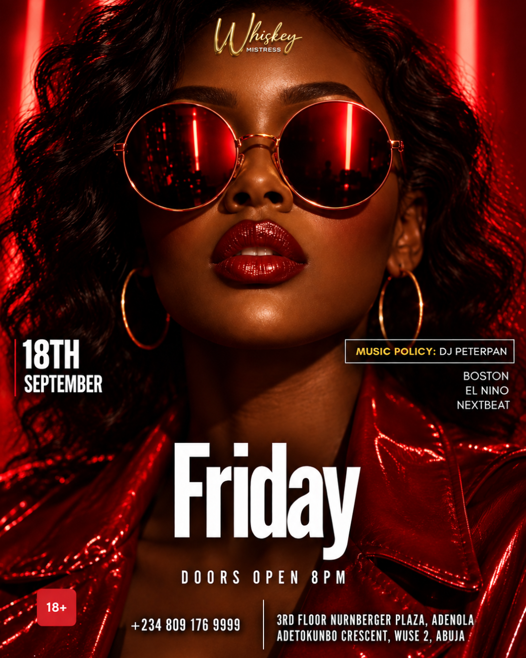 Friday at Whiskey Mistress Abuja, Fri 18 Sept